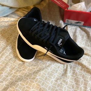 Black and white Mens Puma sneakers